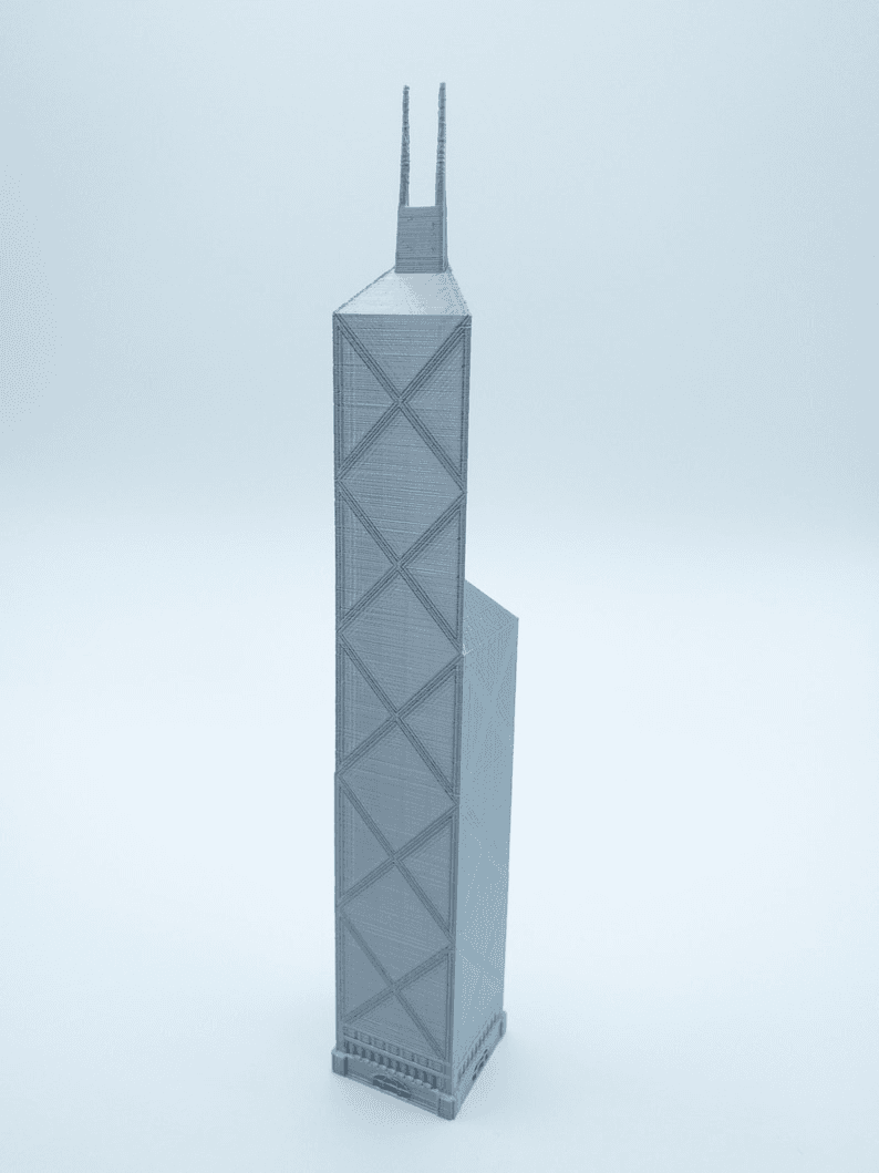 Bank of China Tower Inspired Miniature Skyline Model