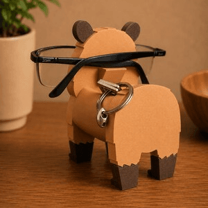 Capybara Glasses Holder – Pixel-Style Animal Desk Stand