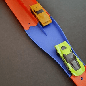 2-in-1 Toy Car Track Merge & Split Connector Piece