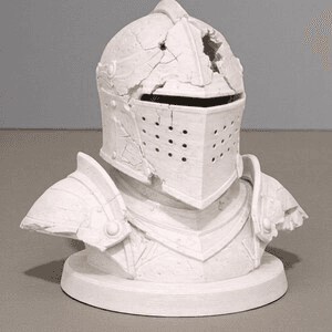 Battle-Worn Knight Armor Bust Headphone Stand