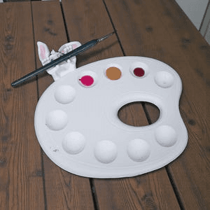 Cute Bunny Artist Paint Palette Desk Decor & Gift