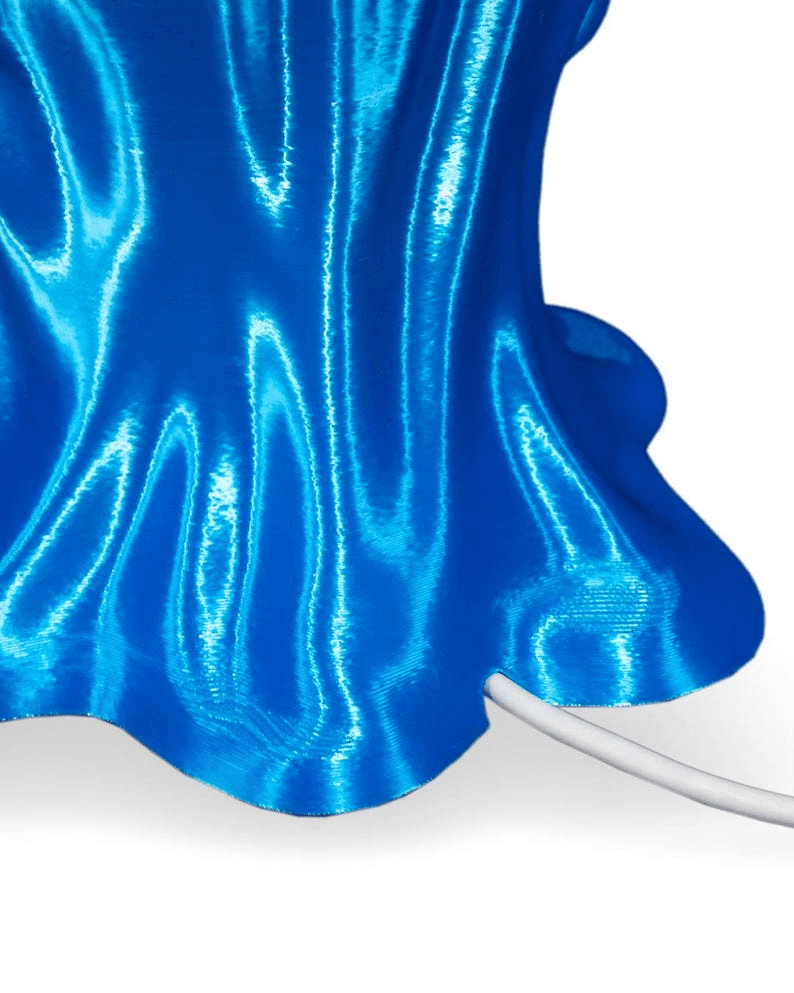 Blue Chrome Splash Wave Phone Stand | Desk Holder