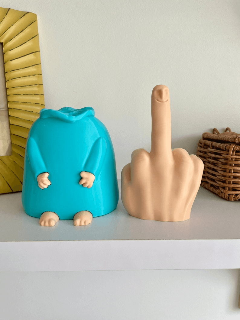 Middle Finger Turkey Funny Rude Novelty Figure Gag Gift