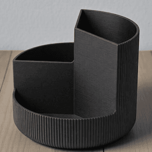 Spiral Ribbed Desk Organizer | Modern Gaming Office Decor