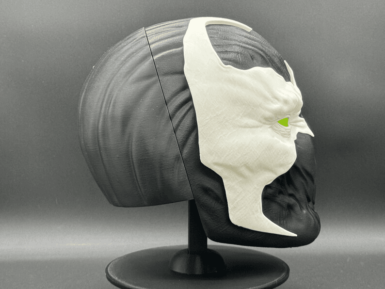 Spawn Inspired Cosplay Mask with Green Mesh Eyes