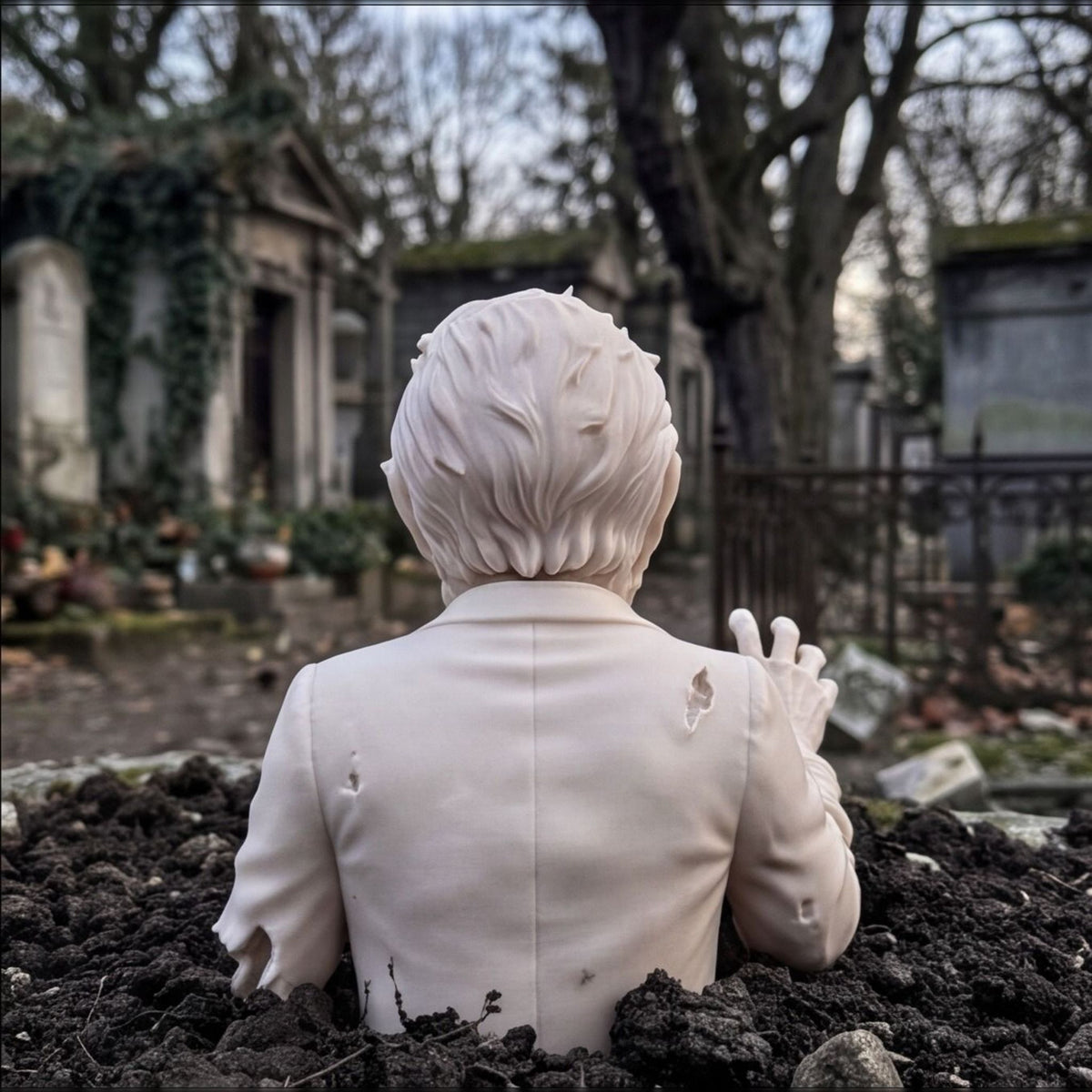 Zombie Rising From the Grave Bust – Horror Figure Statue