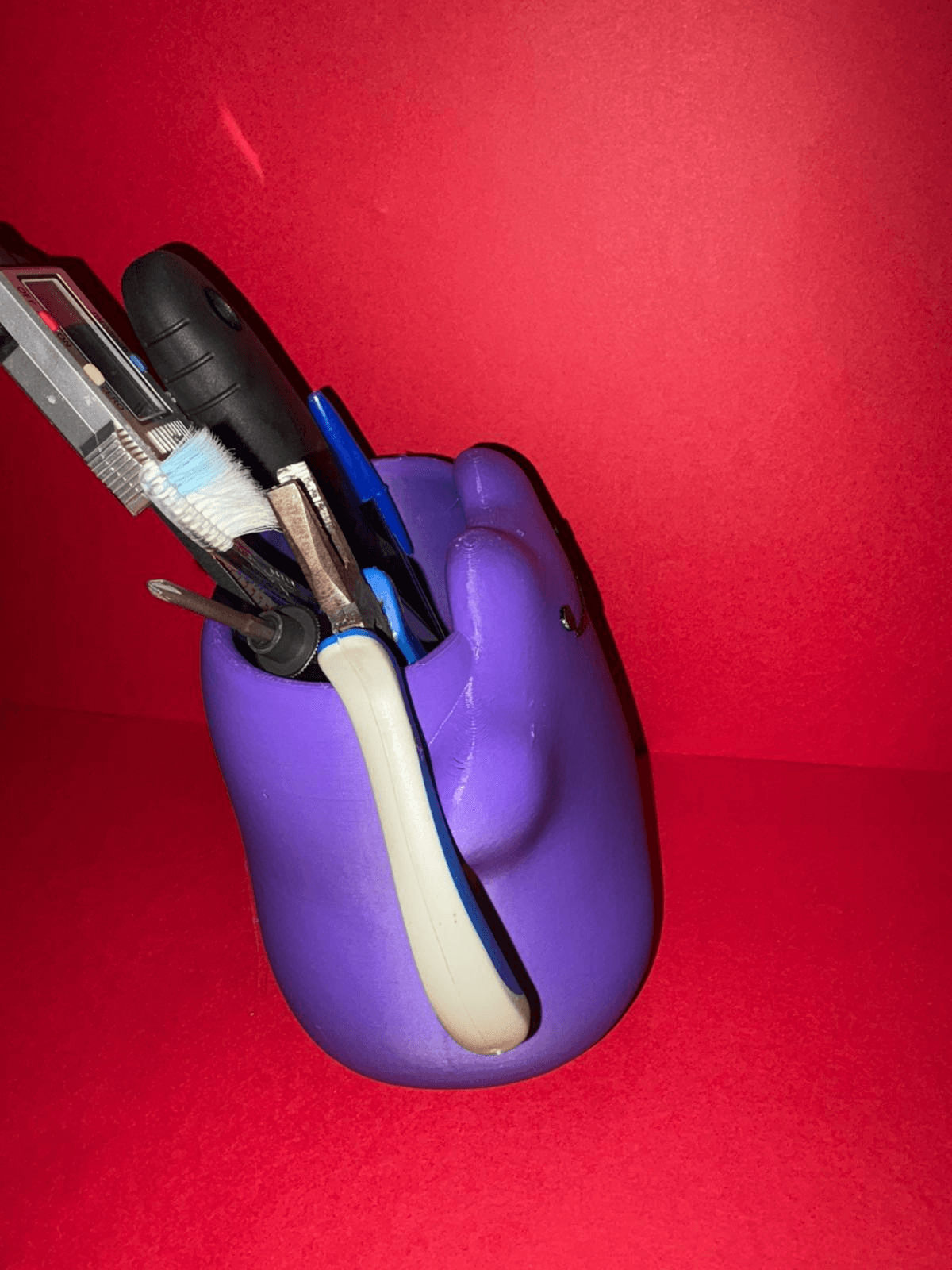 Ditto-Inspired Purple Pokemon Fan Pencil Holder Desk Tidy
