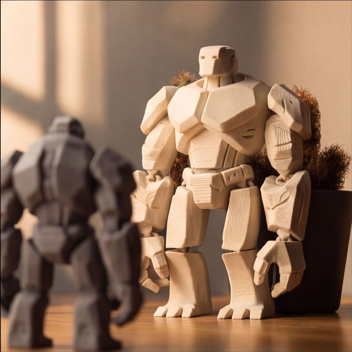 Stone Golem Flexi Toy Keychain – Fantasy Creature Figure
