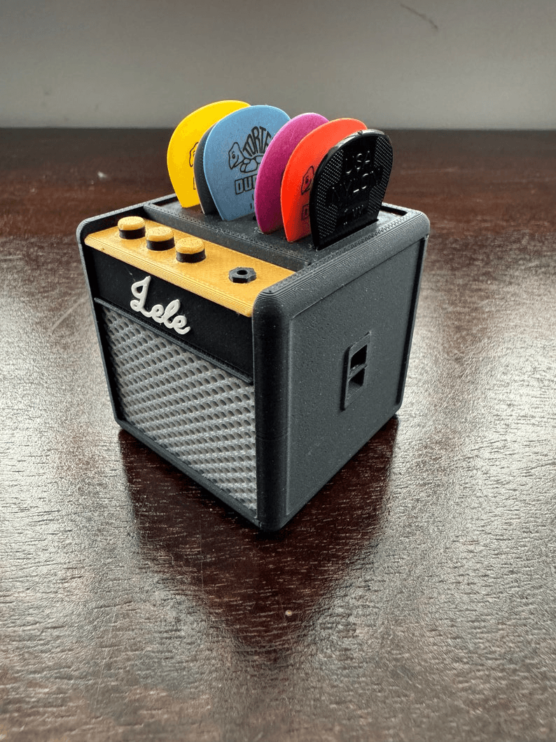 Amplifier-Style Guitar Pick Holder & Desk Organiser
