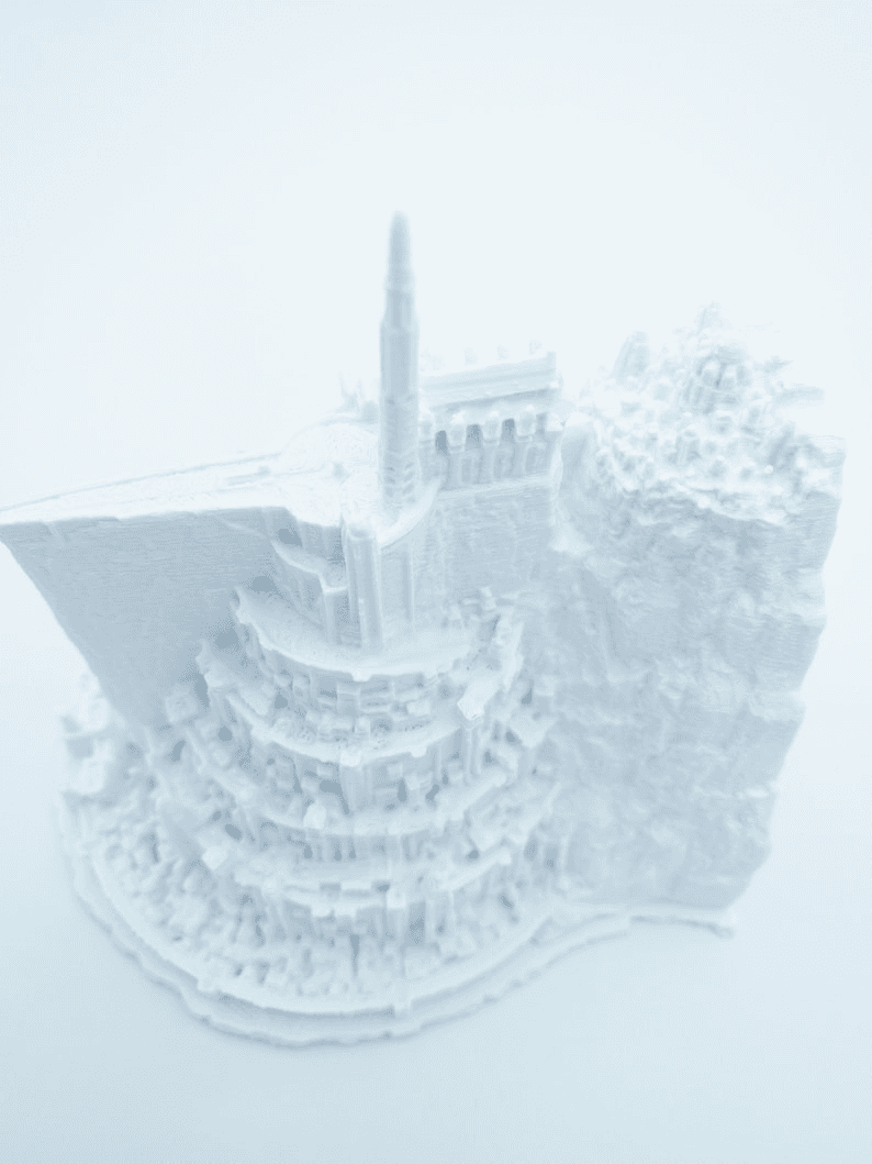 Minas Tirith Inspired Glowing Fantasy Castle Model
