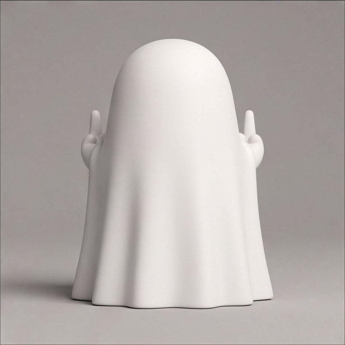 Cheeky Ghost with Middle Fingers Novelty Figure Desk Toy