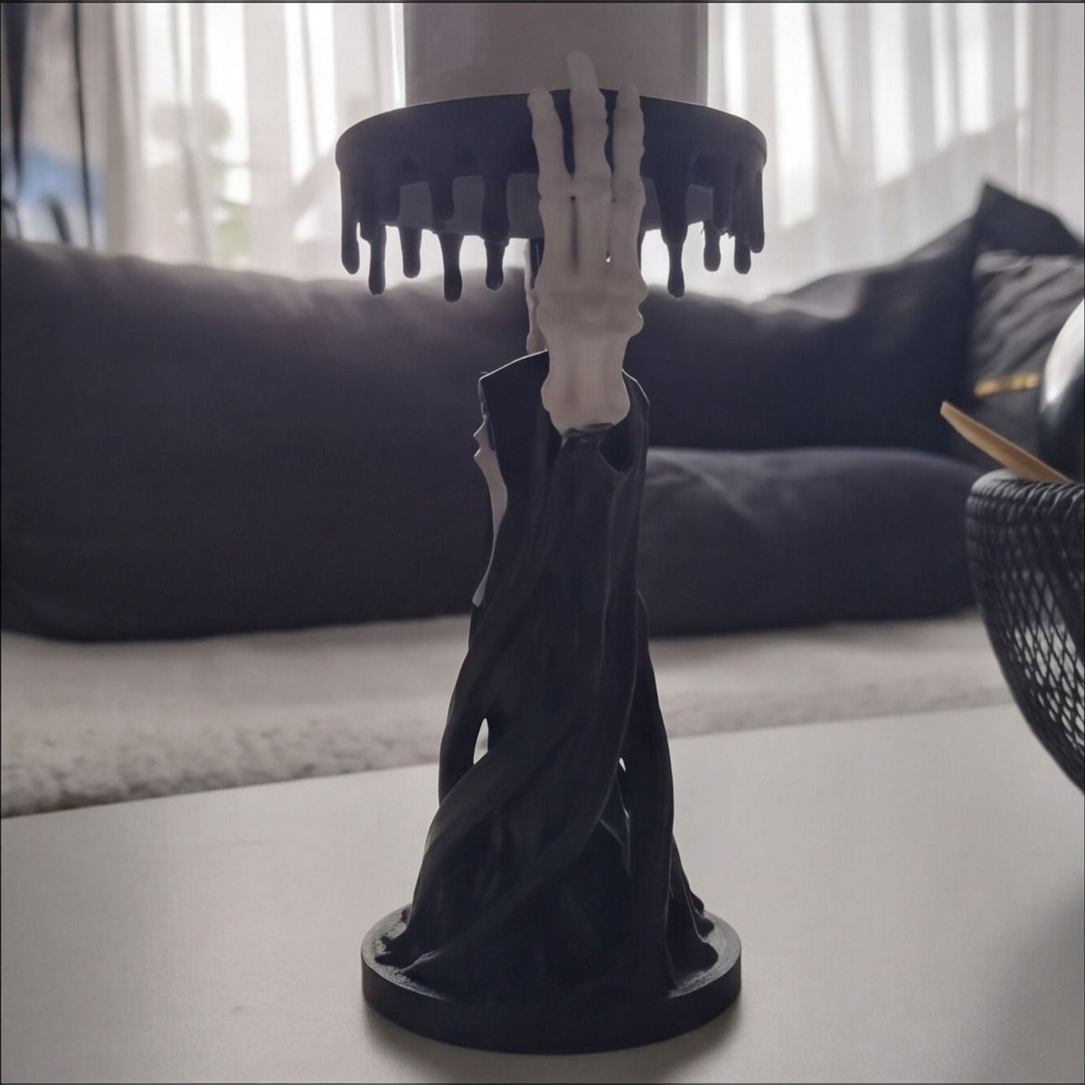 Ghostface Inspired Cursed Candle Holder – Horror Fan Decor