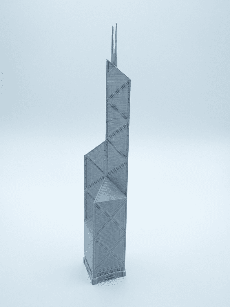 Bank of China Tower Inspired Miniature Skyline Model