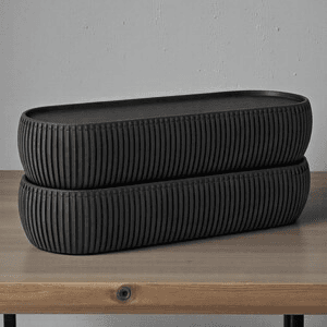 Ribbed Sliding Pen Case – Modern Desk Organizer