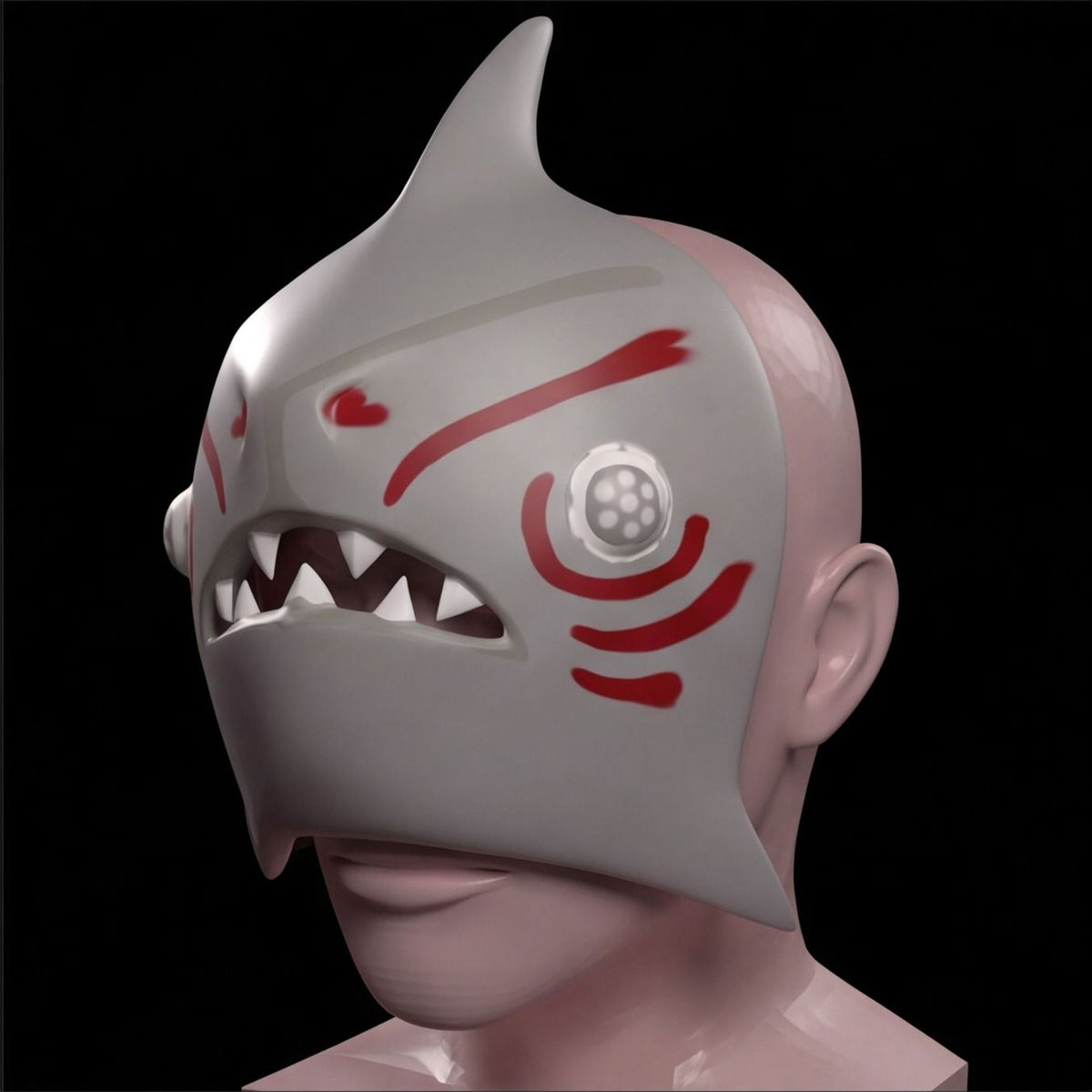 Splatoon 3 Shiver-Inspired Fan Art Cosplay Mask Kit