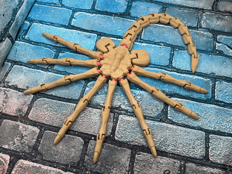 Alien Facehugger Inspired Articulated Creature Figure