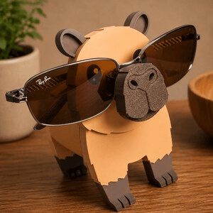 Capybara Glasses Holder – Pixel-Style Animal Desk Stand
