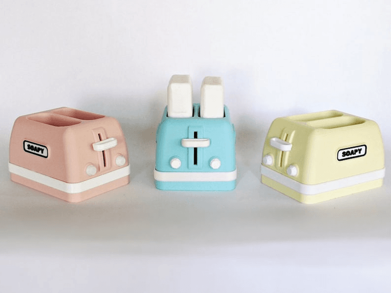Retro Toaster Soap Dish – Pastel Bathroom Decor