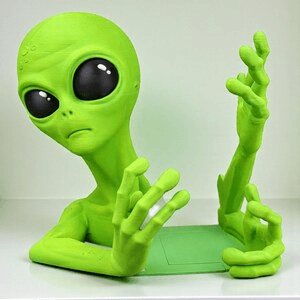 Alien Bookend – Sci-Fi Shelf Decor for Space Fans