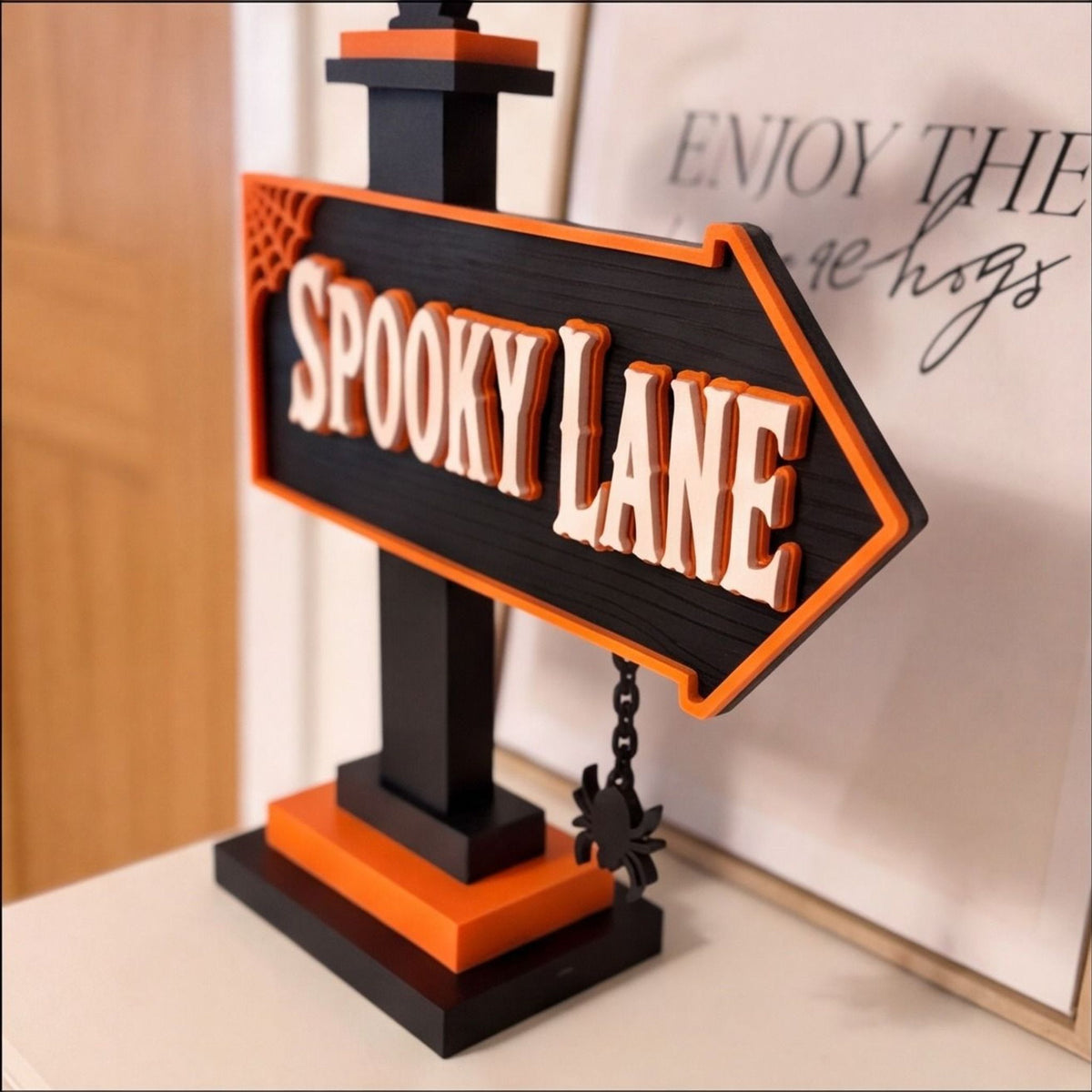 Spooky Lane Halloween Street Sign Decorative Novelty Prop