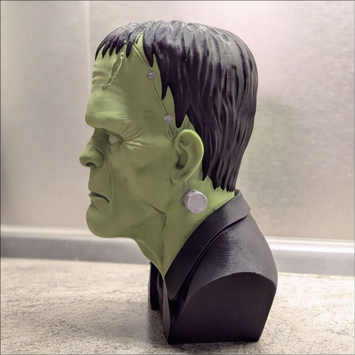 Frankenstein Monster Bust Headphone Stand | Horror Desk Decor