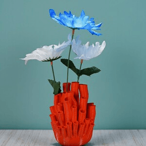 Coral Reef Inspired Tube Vase | Coastal Ocean Decor