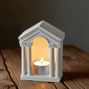 Greek Temple Tea Light Holder | Olympus-Inspired Decor