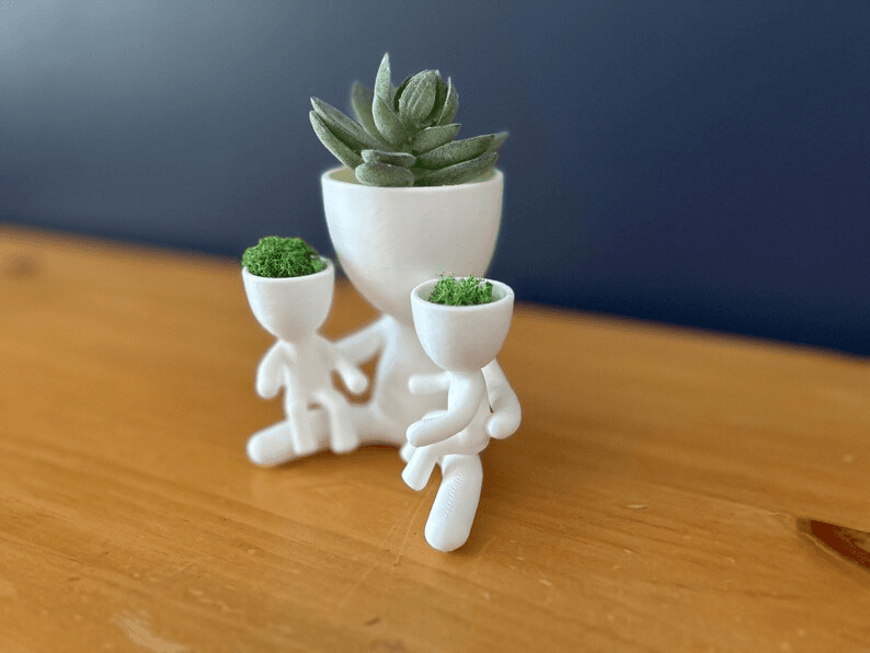 Family Figure Succulent Pot Set | Mom & Kids Planter