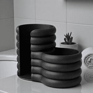Bubble Tube Cotton Swab & Pad Bathroom Organizer