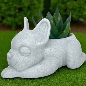 Sleeping French Bulldog Succulent Planter & Plant Pot