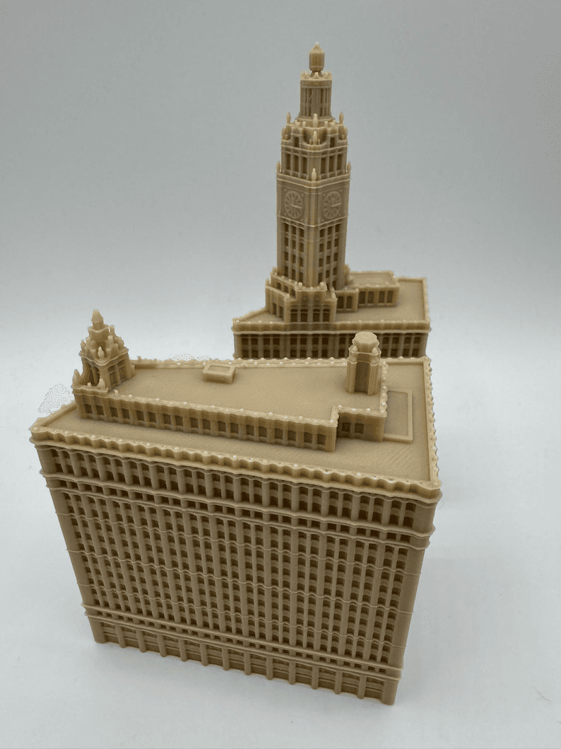 Wrigley Building Inspired Miniature Chicago Landmark Model