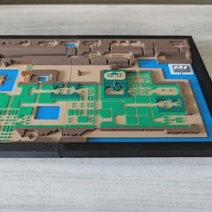 Zelda Inspired Hyrule Overworld Relief Map – 45cm Framed Art
