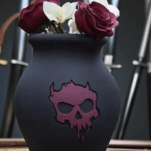 Gothic Skull Flower Vase | Dark Planter Pot