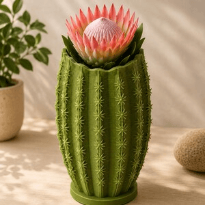 Saguaro Cactus Shaped Vase – Southwestern Botanical Decor