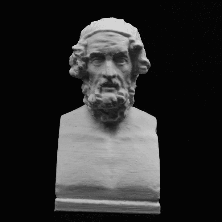 Homer Inspired Classical Bust Statue | Poet Collectible