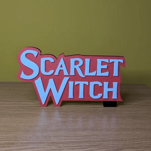 Scarlet Witch Inspired Logo Sign | Marvel Fan Plaque
