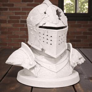 Battle-Worn Knight Armor Bust Headphone Stand