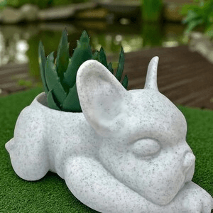 Sleeping French Bulldog Succulent Planter & Plant Pot