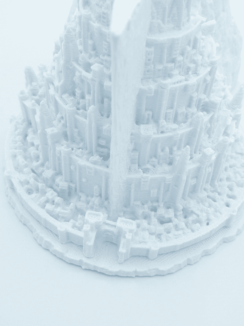 Minas Tirith Inspired Glowing Fantasy Castle Model