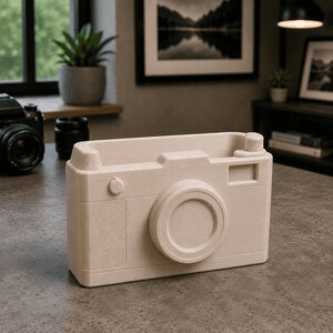 Camera-Shaped Business Card Holder for Photographers