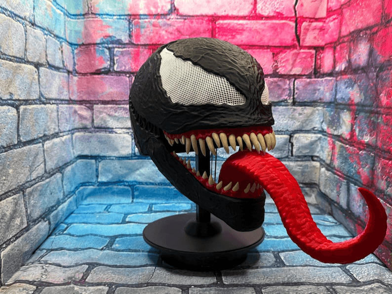 Venom Inspired Eddie Brock Symbiote Mask & Helmet