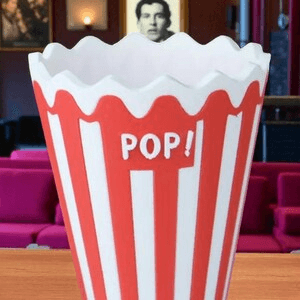 Popcorn Bucket Inspired Flower Vase | POP! Cinema Decor
