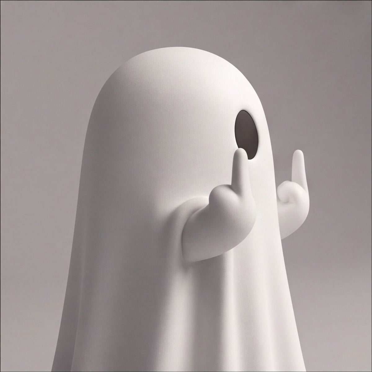 Cheeky Ghost with Middle Fingers Novelty Figure Desk Toy