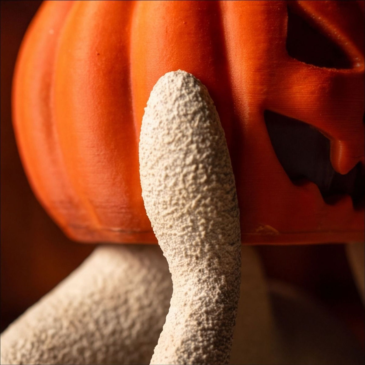 Pumpkin Head Minimalist Figure | Halloween Sculpture