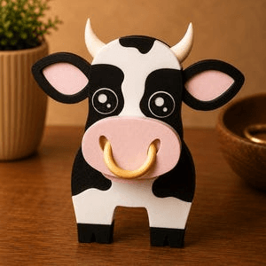 Cute Cow Eyeglass Stand | Farmhouse Desk Organizer