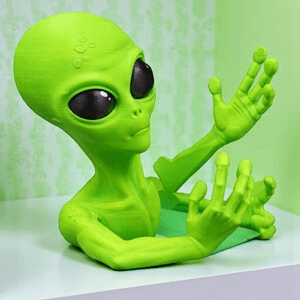 Alien Bookend – Sci-Fi Shelf Decor for Space Fans