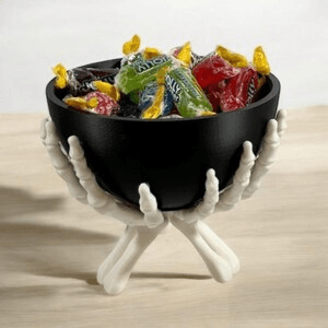 Skeleton Hand Halloween Candy Bowl – Spooky Gothic Dish