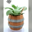 Low Poly Barrel Pot – Minecraft-Inspired Game Decor