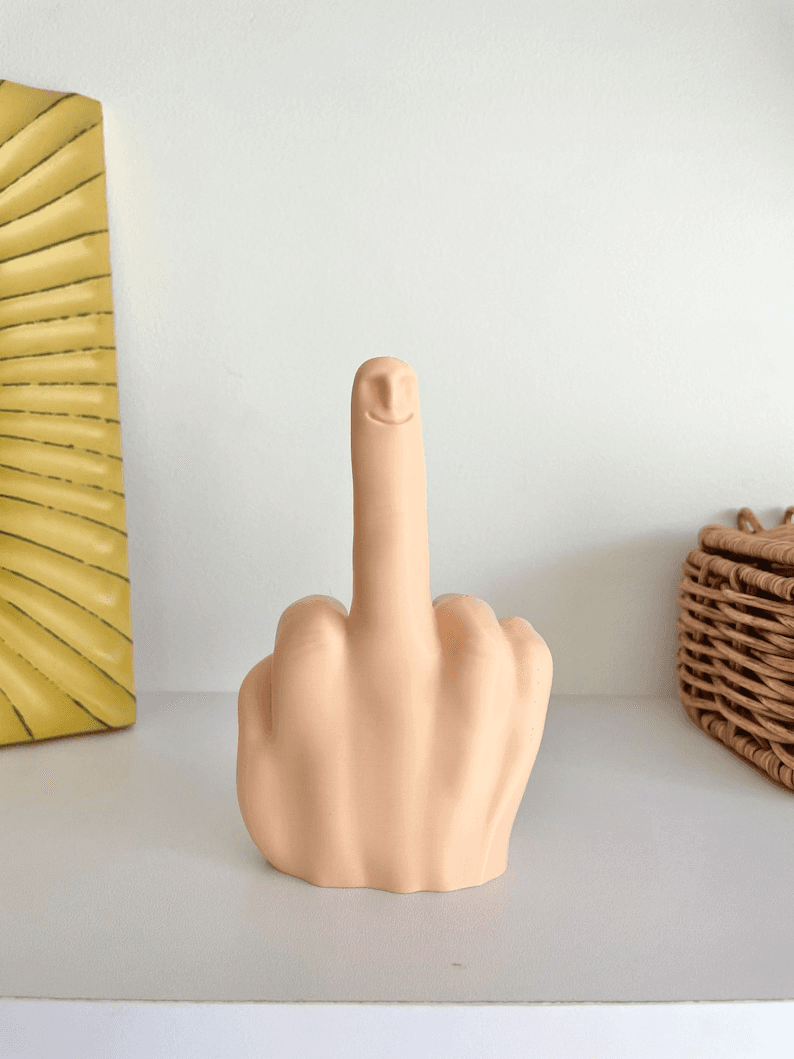 Middle Finger Turkey Funny Rude Novelty Figure Gag Gift