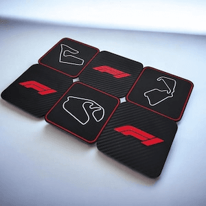 Formula 1 Inspired Circuit Coaster Set – 6 Iconic Tracks